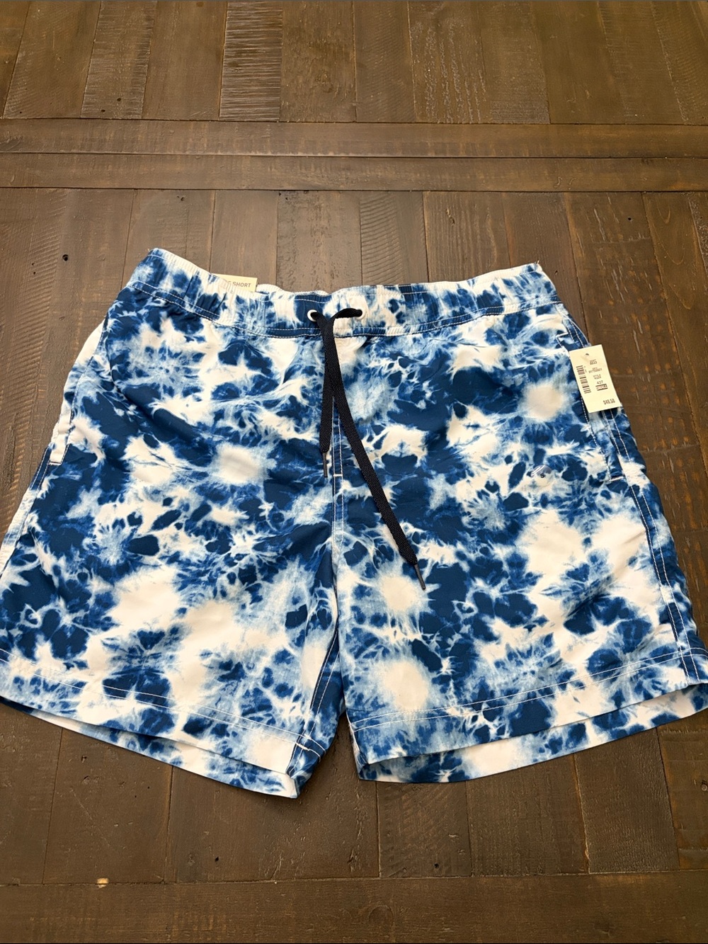 Men's Aeropostale Blue Tie-Dye Swim Shorts